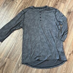 Men's Gray Henley Shirt